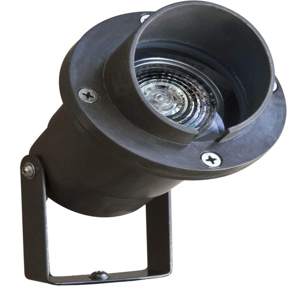 Dabmar Lighting FG409-BZ Fiberglass Spot Light with Hood, 20W 12V, Bronze Finish