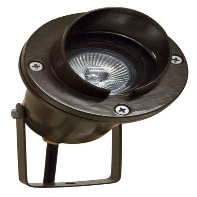 Dabmar LV109-BZ Hooded Spot Light with Yoke, 12V 20W Mr16, Bronze Finish