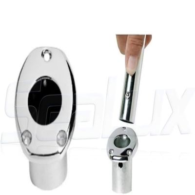 SeaLux Flush Mount Recessed 1" (Dia.) Flag Staff Pole Angled Socket/Base Polished 316 Stainless Steel (Socket Only)