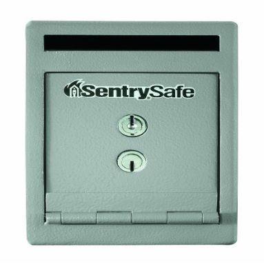 Sentry Safe UC-025K Dual Key Lock Under Counter Safe - 7 L - Key Lock - 8.5" x 6" x 12.3" - Gray