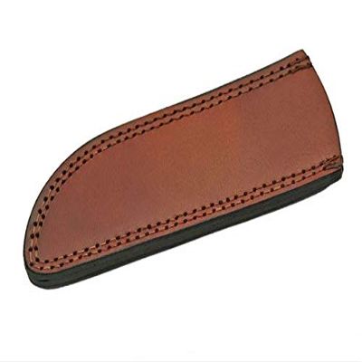 8.25" Drop Point Brown Leather Sheath