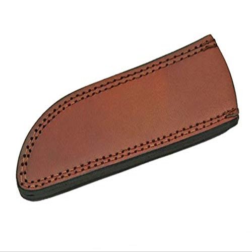 8.25" Drop Point Brown Leather Sheath