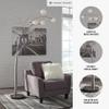 Signature Design by Ashley Winter Contemporary 95" Metal and Black Marble Floor Arc Lamp with 5 Lights & Dimmer Switch, Silver view 3