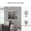 Signature Design by Ashley Winter Contemporary 95" Metal and Black Marble Floor Arc Lamp with 5 Lights & Dimmer Switch, Silver view 4