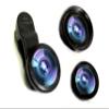 Mobile Phone Camera Lens Kit Fish Eye Lens + 2 in 1 Macro Lens & Super Wide Angle Lens with Universal Phone Clip for iPad iPhone 8 7 6 5 Samsung BlackBerry HTC and Most Smartphones (Black) view 1