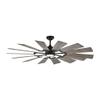 Monte Carlo 14PRR62AGPD Prairie Windmill Energy Star 62" Outdoor Ceiling Fan with LED Light and Hand Remote Control, 14 Wood Blades, Aged Pewter view 1