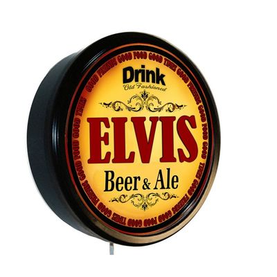 Goldenoldiesclocks Elvis Beer and Ale Cerveza Lighted Wall Sign