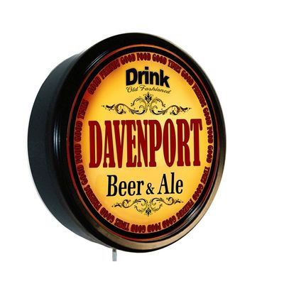 Goldenoldiesclocks Davenport Beer and Ale Cerveza Lighted Wall Sign