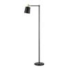 Globe Electric 12916 Lex 60" Floor Lamp, Black, Satin Finish, Gold Accents view 1