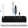 SABRENT 10-Port 60W USB 3.0 Hub with Individual Power Switches and LEDs, Includes 60W 12V/5A Power Adapter (HB-BU10) view 2