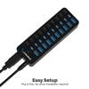 SABRENT 10-Port 60W USB 3.0 Hub with Individual Power Switches and LEDs, Includes 60W 12V/5A Power Adapter (HB-BU10) view 3
