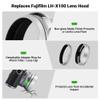 JJC Lens Hood for Fujifilm Fuji X100 X100VI X100V X100F X100S X100T X70 Cameras with 49mm Adapter Ring Replaces Fujifilm LH-X100 Lens Shade and AR-X100 Adapter Ring-Silver view 3