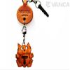 Alphabet Cat T Leather Animal Earphone Jack Accessory / Dust Plug / Ear Cap / Ear Jack *VANCA* Made in Japan #47650 view 1