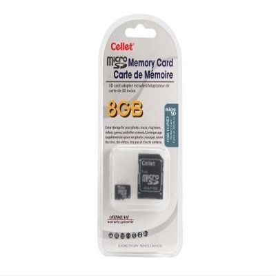 Cellet 8GB MicroSD for Motorola i418 Smartphone custom flash memory, high-speed transmission, plug and play, with Full Size SD Adapter. (Retail Packaging)