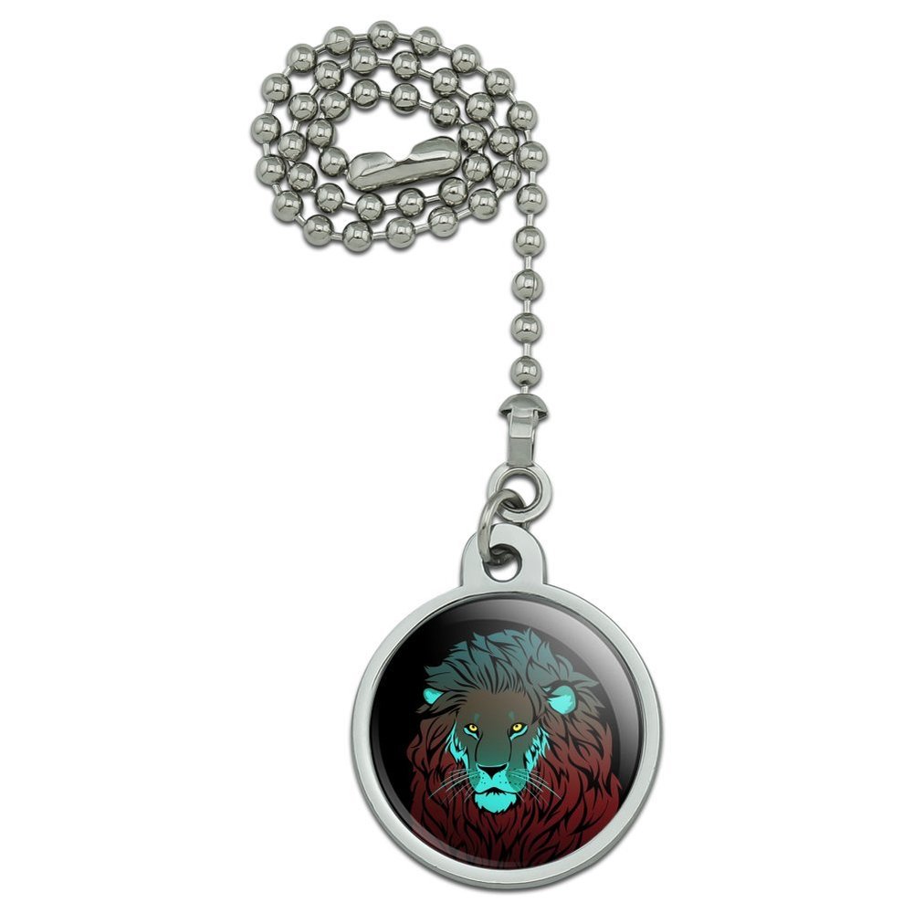 GRAPHICS & MORE Lion in The Dark Ceiling Fan and Light Pull Chain