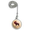 GRAPHICS & MORE Moose Red Forest Ceiling Fan and Light Pull Chain view 1