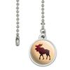 GRAPHICS & MORE Moose Red Forest Ceiling Fan and Light Pull Chain view 2