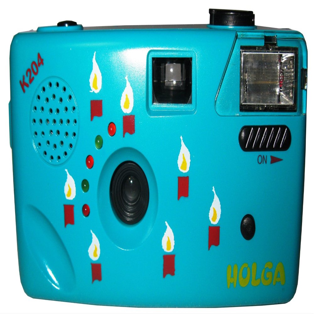 Holga K204 Turquoise Original "Happy Birthday" Noise Making 35mm Film Camera