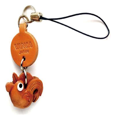 Rooster Leather Zodiac Mascot mobile/Cellphone Charm VANCA CRAFT-Collectible Cute Mascot Made in Japan