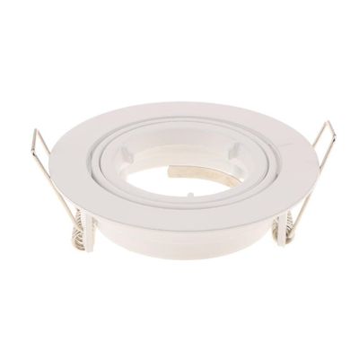 MR16/GU10 Recessed Light Holder Retrofit Ceiling Lighting Fixture 50W 110-220V, Adjustable Clips - White
