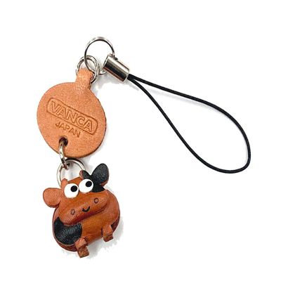 Cow Leather Zodiac Mascot mobile/Cellphone Charm VANCA CRAFT-Collectible Cute Mascot Made in Japan