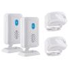 SuperInk 2 Set (2 Sensor,2 Alarm) Muti-Function Wireless Welcome Warning Greeting Doorbell PIR Motion Detector Sensor Visitor Alarm Chime Door Bell Infrared Security Smart Entry Alert System Kit view 1