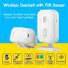 SuperInk 2 Set (2 Sensor,2 Alarm) Muti-Function Wireless Welcome Warning Greeting Doorbell PIR Motion Detector Sensor Visitor Alarm Chime Door Bell Infrared Security Smart Entry Alert System Kit view 2