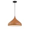 Designers Fountain Hana 60-Watt 1-Light Pendant with Robusta Wood Finish Shade 3545-319 view 1