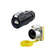 CNLINKO RJ45 Ethernet Industrial Circular Connector, Male Plug & Female Panel Mount Receptacles Socket Jack, Outdoor Waterproof IP67, Fast Data, Heavy Duty view 1