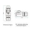CNLINKO RJ45 Ethernet Industrial Circular Connector, Male Plug & Female Panel Mount Receptacles Socket Jack, Outdoor Waterproof IP67, Fast Data, Heavy Duty view 3