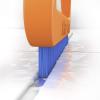 Fuginator Scrub Brush for Tile and Grout: Stiff Nylon Bristle Scrubbing Brush - Bathtub and Shower Scrubber for Floor Joints and Tile Seams - Cleaning Brush (Orange/Blue) view 2