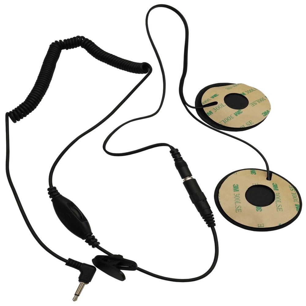 GoodQbuy 3.5mm-Plug Stereo Motorcycle Helmet Multi Intercom Headsets Headphones Earphones,Volume Control & Extension Cable is Compatible with MP3 GPS Cell Phones etc