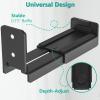 WALI Universal Soundbar Wall Mount, Center Channel Speaker Wall Mount Dual Bracket Hold up to 33 lbs, Arms Extend Adjustment from 3.5 to 6.1 inch (SLK202), Black view 4