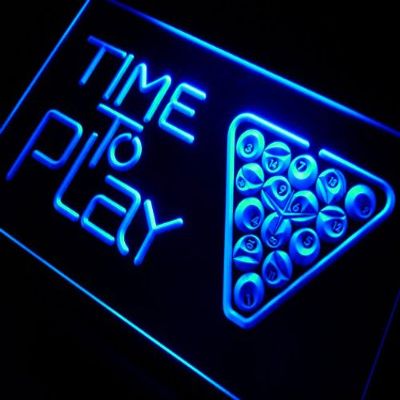ADVPRO i301-b Time to Play Pool Snooker Room Neon Light Sign
