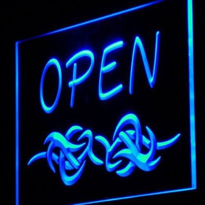 ADVPRO j253-b Open Tattoo Shop Display Bar Neon Light Sign