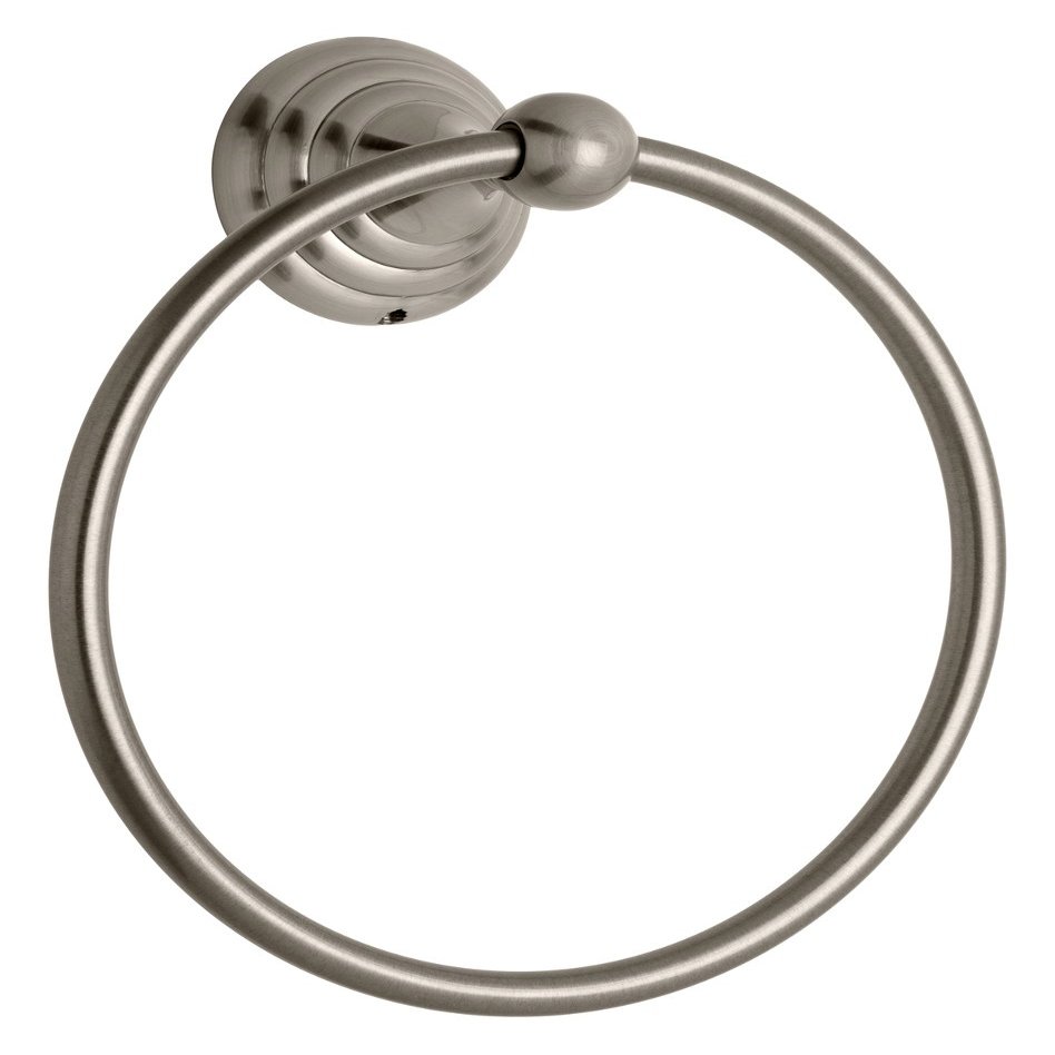 Dynasty Bel-Air Towel Ring, Satin Nickel