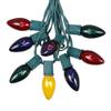 C9 Multi Christmas Light Set - Outdoor/Indoor Hanging Lights - Roofline/Patio String - Green Wire - 25 Ft view 1