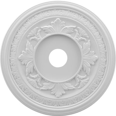Ekena Millwork CMP22BA Baltimore Thermoformed PVC Ceiling Medallion (Fits Canopies up to 7 3/4"), 22"OD x 3 1/2"ID x 1"P