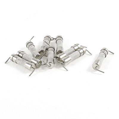 Aexit 21mm x Fuses 6mm 8A 250V Wire Leads Fast Blow Cylindrical Ceramic Fuse Cartridge Fuses 10 Pcs