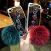 Case for LG V20,Fluffy Pom-pom Ball Hairy Fur Pearl Diamond Rhinestone Hand Chain Holder Bracelet Sparkle Stars Case for LG V20 (Star Silver) view 3