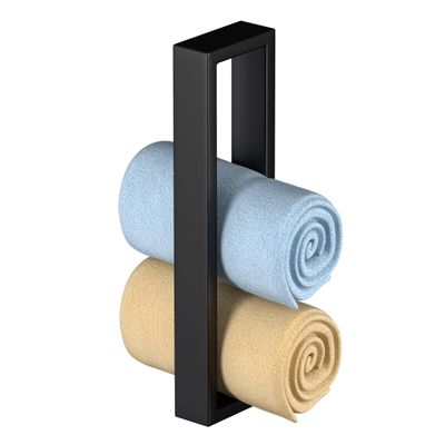 KES Towel Ring Black, Hand Towel Holder for Bathroom 10 Inch Towel Bar Modern Bathroom Hardware Wall Mount SUS304 Stainless Steel, Matte Black, A23080-BK