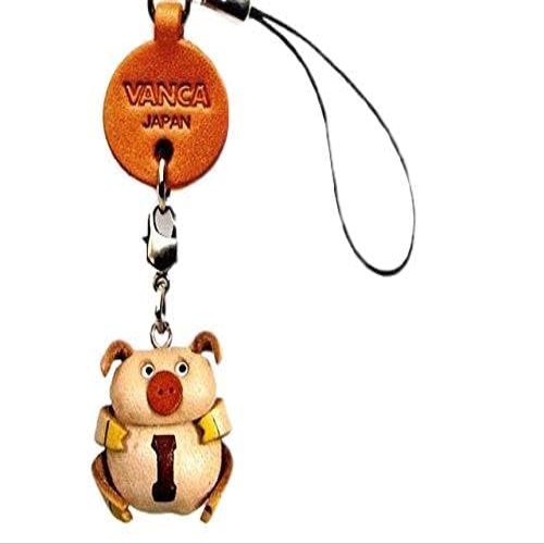 Vanca.com Alphabet Pig I Leather Animal mobile/Cellphone Charm VANCA CRAFT-Collectible Cute Mascot Made in Japan