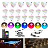 LED Deck Lights Kit, 20pcs 1.22 Smart WiFi Control Low Voltage RGBW Recessed LED Lighting, Waterproof Deck Stair Lights for Yard Garden Stair Patio Pool view 1