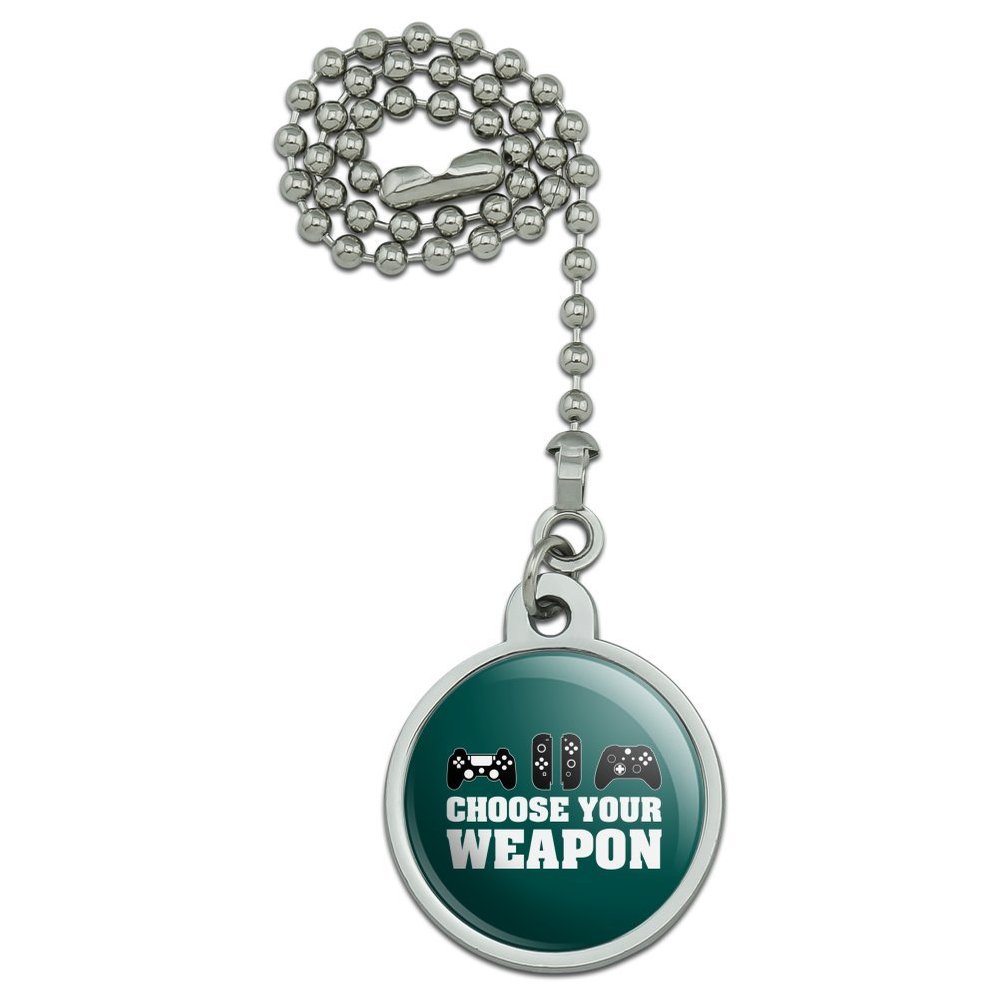 GRAPHICS & MORE Choose Your Weapon Controllers Games Gamer Ceiling Fan and Light Pull Chain