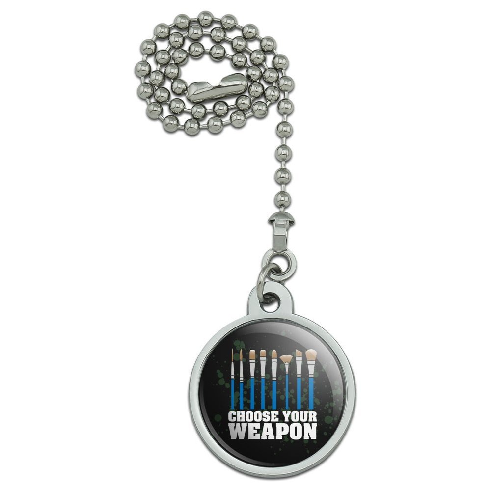 GRAPHICS & MORE Choose Your Weapon Artist Paint Paintbrush Ceiling Fan and Light Pull Chain