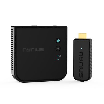 Nyrius Aries Prime Wireless Video HDMI Transmitter & Receiver for Streaming HD 1080p 3D Video & Digital Audio from Laptop, PC, Cable, Netflix, YouTube, PS to HDTV/Projector (NPCS549)