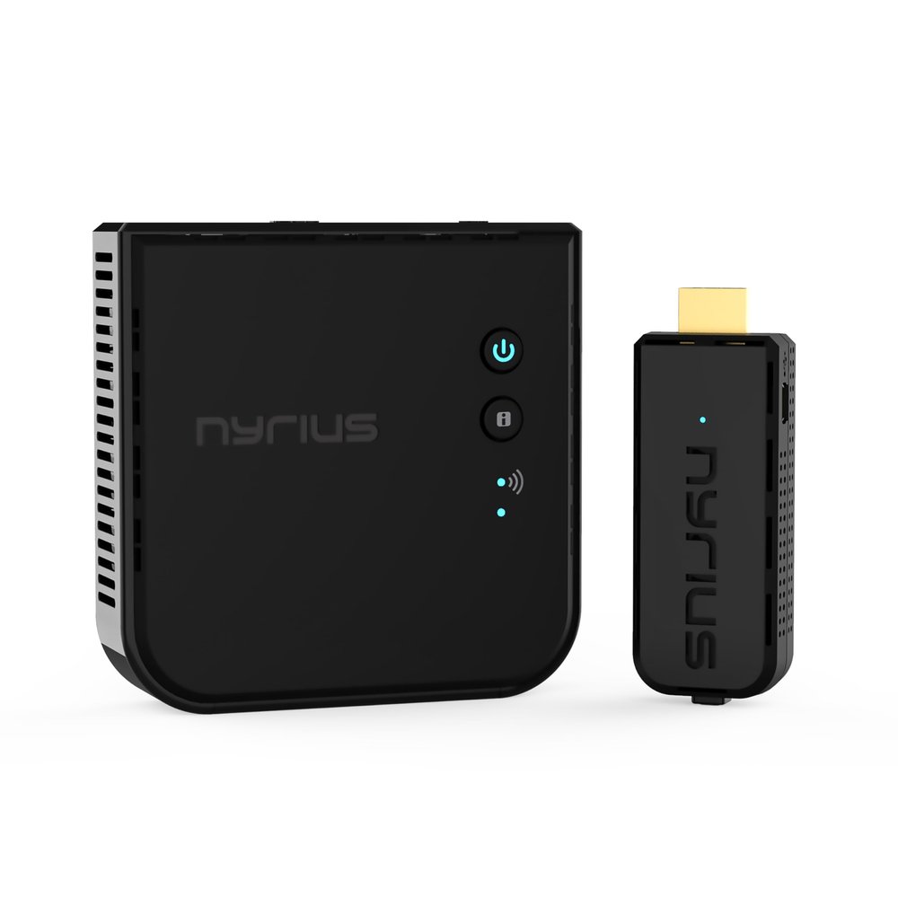 Nyrius Aries Prime Wireless Video HDMI Transmitter & Receiver for Streaming HD 1080p 3D Video & Digital Audio from Laptop, PC, Cable, Netflix, YouTube, PS to HDTV/Projector (NPCS549)