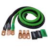 Sky High Oversized 1/0 Gauge AWG Big 3 Upgrade Green/Black Electrical Wiring Kit view 1