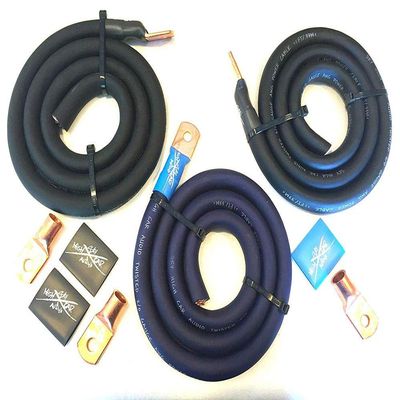 Sky High Oversized 1/0 Gauge OFC AWG Big 3 Upgrade Blue/Black Electrical Wiring