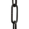 RCH Hardware CH-S59-04-BLK-3 | 9 Gauge Decorative Solid Steel Oval Link Fixture Chain | 3 Foot Increments | Black Finish view 1